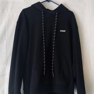 ADER ERROR Black Crumple Hoodie (Size 1)